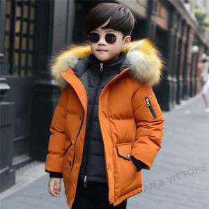 Veste rembourrée en coton pour garçon vêtements d'extérieur automne <span class=keywords><strong>hiver</strong></span> enfants épaissi chaud long manteau en duvet <span class=keywords><strong>Parka</strong></span> vestes - Product Image 4