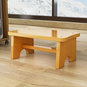Retro foldable <b>bamboo</b> footstool, eco-friendly and durable step <b>stool</b>, mini bed <b>stool</b>, non-slip <b>bamboo</b> footstool for living room. - Product Image 3