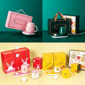 Juego de Regalo USB para Oficina y Hogar, Posavasos Eléctrico Inteligente con Calefacción, <span class=keywords><strong>Taza</strong></span> de Cerámica Termostática para Agua y Café - Product Image 6