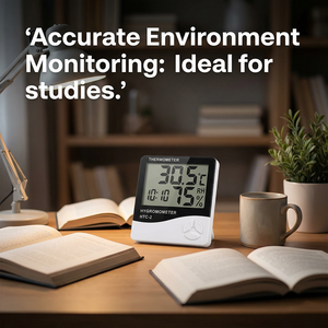 Termômetro Digital de Tela Grande HTC-2 com Higrômetro e Display LCD de Temperatura Máxima/Mínima em Material Plástico - Product Image 6