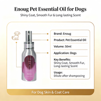 Huile pour pelage d'animaux Enoug, parfum Iris & Freesia, huile essentielle pour le toilettage des chiens et des chats