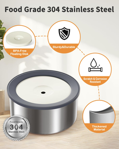 Hot Sale Non slip Stainless Steel Pet Dog Slow Water Food Bowl Pet Floating Bowl Custom logo - Product Image 4