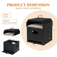 Horno de Pizza Portátil de Leña Multifuncional de Metal Moderno de Primera Calidad y Parrilla para Exteriores con Brasero