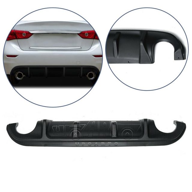 Cheap Price Auto Parts Plastic Carbon Fiber Back Diffuser Rear Bumper Cover Lip for Infiniti Q50 2014 2015 2016 2017