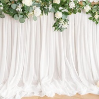 Nappe de table transfrontalière en gaze de chiffon, design tutu, rideau de table de dessert pour mariage et fête, décoration d'anniversaire couleur unie avec perles