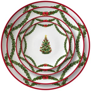 ชุดจานชามลายต้นคริสต์มาสสำหรับตกแต่ง ทำจากเซรามิกเนื้อละเอียด พร้อมชุดภาชนะสำหรับใช้ในบ้าน งานแต่งงาน และร้านอาหาร รุ่นใหม่ - Product Image 4