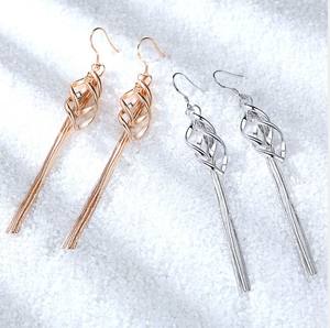 Boucles d'oreilles à chaîne longue de style coréen, sexy, - Product Image 4