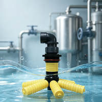 Diffuseur de Précision Durable en ABS pour Distributeur d'Eau, Filtre Supérieur et Inférieur à Haut Débit Anti-Colmatage 500L/Heure pour Sable de Quartz