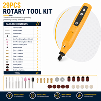 Mini-meuleuse électrique sans fil AOTUO, rechargeable par USB, kit d'outils rotatifs portables, vitesse variable, stylo de gravure manuel