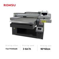 Mesin Printer UV Inkjet RONSU 9060, Printer UV Flatbed DTF untuk Label Kristal Visual, Mesin Cetak Akrilik dan Logam
