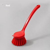 Cepillo de Limpieza Redondo Profesional ZAX con Código de Color e Incluye Raspador, Mango Largo, para Servicios de Alimentos