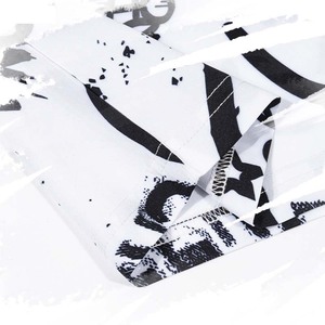 Completo Sportivo Casual da Uomo Trendy Stile Hip Hop con Stampa Graffiti, Camicia e Pantaloncini Larghi, <span class=keywords><strong>Set</strong></span> Estivo Due Pezzi 100% Poliestere - Product Image 6