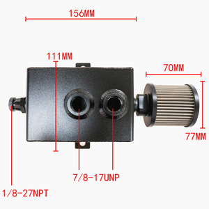 Réservoir de récupération d'huile respirant 2L en aluminium pour modification automobile avec filtre à air et récupération des gaz d'échappement pour la protection du moteur - Product Image 5