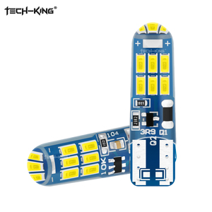 TECH-KING Ampoules LED 12V 501 W5W T10 LED W5W 194 168 3014 15 SMD Lampe en silicone Lumière stroboscopique Ampoules LED pour voiture - Product Image 3