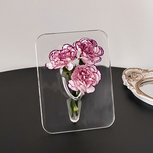 <span class=keywords><strong>Vase</strong></span> à cadre photo en acrylique transparent pour décoration de maison, décoration moderne et nordique pour plantes de bureau, <span class=keywords><strong>vase</strong></span> en plastique à fleurs hydroponiques - Product Image 2