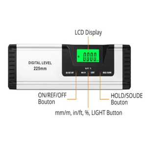 0-1000mm de qualité industrielle aimants magnétiques numériques à 360 ° règle <span class=keywords><strong>d</strong></span>'<span class=keywords><strong>angle</strong></span> de niveau écran <span class=keywords><strong>d</strong></span>'affichage à <span class=keywords><strong>LED</strong></span> rapporteur pour les mesures angulaires - Product Image 6