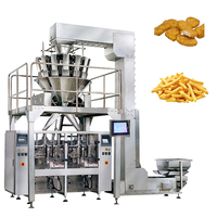 Machine d'emballage et d'étiquetage automatique multi-têtes pour frites, nuggets de poulet, bonbons, gommes et produits laitiers