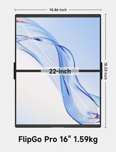 Jsaux flipgo 16 "2.5K Màn hình Kép màn hình di động | Ba máy tính xách tay màn hình mở rộng | hidpi | một cáp để kép | được xây dựng trong trung tâm - Product Image 2