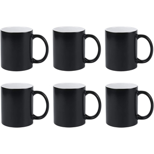 Boîte cadeau de 11 oz avec logo personnalisé imprimé, tasse à café en céramique, sublimation, changement de couleur sensible à la chaleur, tasse magique pour la sublimation - Product Image 1