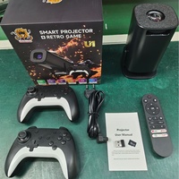 Projecteur de Jeux Intelligent U1, Plus de 36 000 Jeux, Console de Jeux, Android 14, Allwinner H723, 720P, Portable, WiFi, Extérieur, 200 Lumens, HD, Home Cinéma