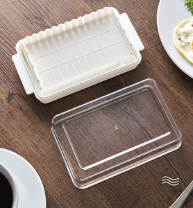 亚马逊黄油碟用于切割和储存,带有密封盖子的奶酪刨丝器奶酪切片机