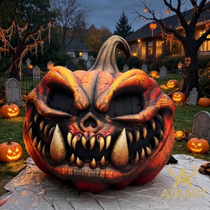Calabaza Inflable Gigante para Publicidad |   Cerdo silvestre inflable con colmillos como accesorio de Halloween - Product Image 1