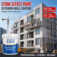 Revêtement à effet marbre liquide et granit pour la rénovation des façades de tours commerciales et immeubles de bureaux, peinture murale