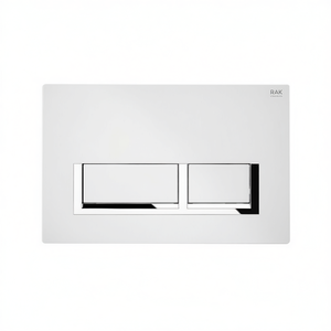 Placa de empuje rectangular RAK de 25 cm de longitud en cromo mate para inodoro con cisterna Ecofix - Product Image 3