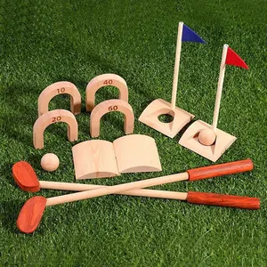 Indoor Outdoor Golf Set Kinder Holz Golfball Eltern Kind Interaktives Spiel Geschenkset