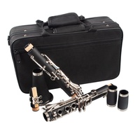 NAOMI Clarinete Bb Cupronickel Plated Nickel 17 Key W/Cleaning Cloth Gloves Screwdriver Woodwind Instrument Clarinet