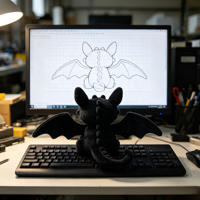 Peluche personnalisée Dragon Sans Dents, Poupée en peluche OEM, Transformez votre esquisse de design en échantillon de peluche moelleux réel pour la vente en gros et les cadeaux