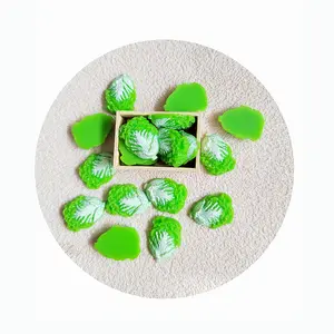 Màu xanh lá cây Bắp Cải Trắng nhựa Kawaii cabochons 18*20mm Rau flatback Dollhouse nhà bếp DIY trang trí nội thất Nguồn cung cấp