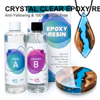 Kit de résine époxy transparente pour l'art, les bijoux, l'artisanat, le revêtement - 16 OZ (8 OZ de résine et 8 OZ de durcisseur) / Accessoires inclus