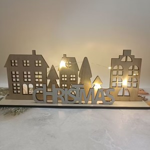 <span class=keywords><strong>Buon</strong></span> <span class=keywords><strong>natale</strong></span> <span class=keywords><strong>e</strong></span> felice <span class=keywords><strong>anno</strong></span> nuovo case hanno portato luce casa in legno decorazioni natalizie 2024 - Product Image 1