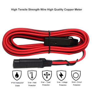 Cable conector de alimentación SAE de desconexión de conexión rápida 10A con monitoreo de voltaje 12-24V 14AWG arnés de cables tapa antipolvo para automoción - Product Image 6