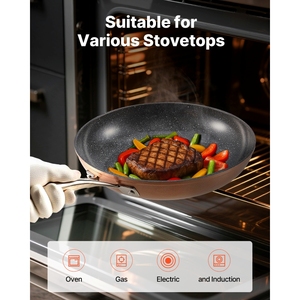 Wholesale Overseas Stock Free Shipping 3 Piece Frying <b>Pan</b> Aluminum <b>Skillet</b> Set 8 10 12 in Handle Pre-Seasoned - Product Image 6