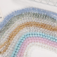Perles émaillées en vrac pour bijoux à bricoler soi-même et matériaux de chaîne de téléphone 6/8/10/12mm boule de fleur perles de verre à facettes en cristal