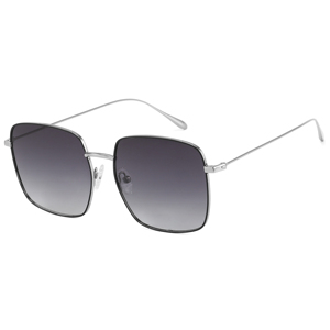 Unisex Rectangle Metal Frame Sunglasses Square Shape Dark Lens 100% UV Protection Outdoor Fashion <b>Eyewear</b> for Adults - Product Image 5
