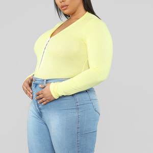 Femmes <span class=keywords><strong>Col</strong></span> En <span class=keywords><strong>V</strong></span> À Manches Longues <span class=keywords><strong>Body</strong></span> Noir Pour Les Femmes - Product Image 2