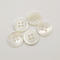 Boutons de chemise en nacre Troca Shell personnalisés 4 trous naturels durables avec nom gravé Style de tige de marque