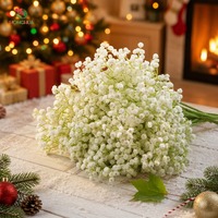HH Gypsophile Artificielle Vente en Gros Fausses Fleurs Bébés Souffle et Roses Blanches Centre de Table Gypsophile Séchée pour Coureur de Mariage