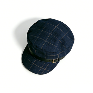 Gorra Newsboy Negra a Cuadros Personalizada, Estilo Boina Vintage con Hebilla de Cuero Ajustable, Gorra Newsboy Personalizada - Product Image 2