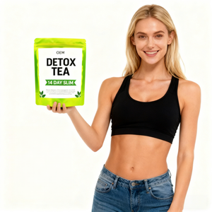 Thé minceur biologique aux herbes OEM, sachets de 14 jours avec vitamines - Brûleur de graisse et détoxifiant pour la perte de poids, ventre plat, emballé individuellement dans une boîte - Product Image 2