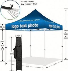 Hot Selling <b>Canopy</b> Trade Show Custom High Quality Advertising Pop Tent 600D Fireproof Flame-Retardant Uv Resistant - Product Image 2