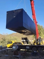 Station d'épuration des eaux usées MBR conteneurisée NQ-1 20m³/h, système de traitement des eaux usées automatisé sur remorque avec PLC pour hôtels et communautés, garantie 1 an