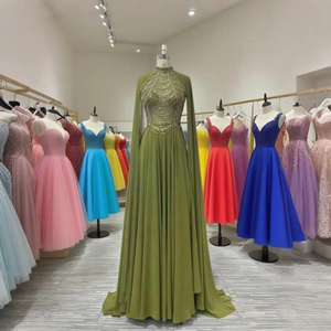 Luxury Dubai Mermaid Muslim Evening <strong>Dress</strong> With Overskirt <strong>Long</strong> <strong>Sleeves</strong> Brown Arabic Plus Size Women Wedding Formal Gowns - Product Image 6