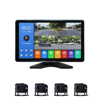 Moniteur DVR 4 canaux 10,1 pouces pour camion avec caméra de stationnement AHD 1080P et caméra de stationnement 720p