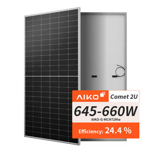 แผงโซลาร์เซลล์ <span class=keywords><strong>Aiko</strong></span> 625w 620w 615w 610w 605W แบบ N เทคโนโลยี ABC โมดูลไฟฟ้าโซลาร์เซลล์สำหรับใช้งานเชิงพาณิชย์ - Product Image 4
