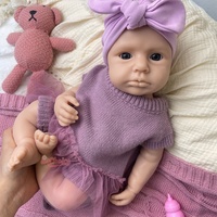 Poupée Reborn en silicone imperméable de 18 pouces pour fille, articulations flexibles non peintes, pour jeux interactifs parent-enfant au bain et soins quotidiens