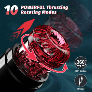 Masturbatore Maschile Elettrico Completamente Automatico Impermeabile Telescopico Rotante per Uso con Pallina Orale Giocattoli Sessuali per Adulti Airplane Cups 1000g - Product Image 2